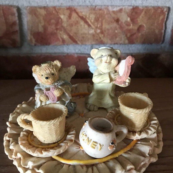 ❤️Rare Vintage Teddy Bear Angel Miniature Tea Set‼️FINAL SALE - Picture 11 of 11